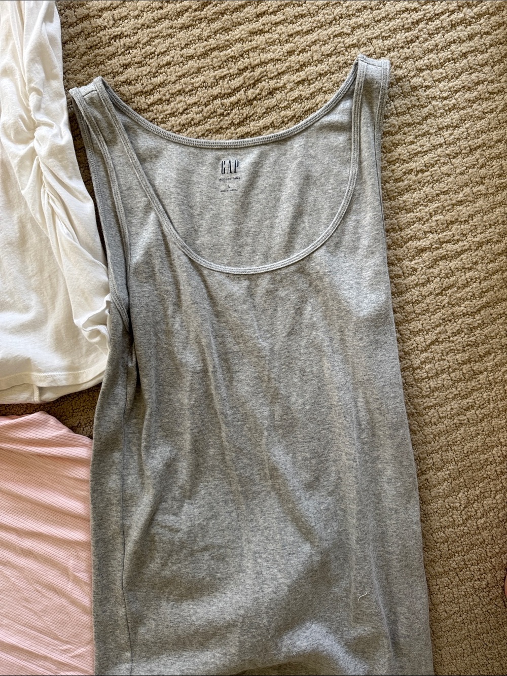 Melrose and Market Ribbed Pink & Neutral Tank Tops Set Bundle of 4 - Picture 5 of 10